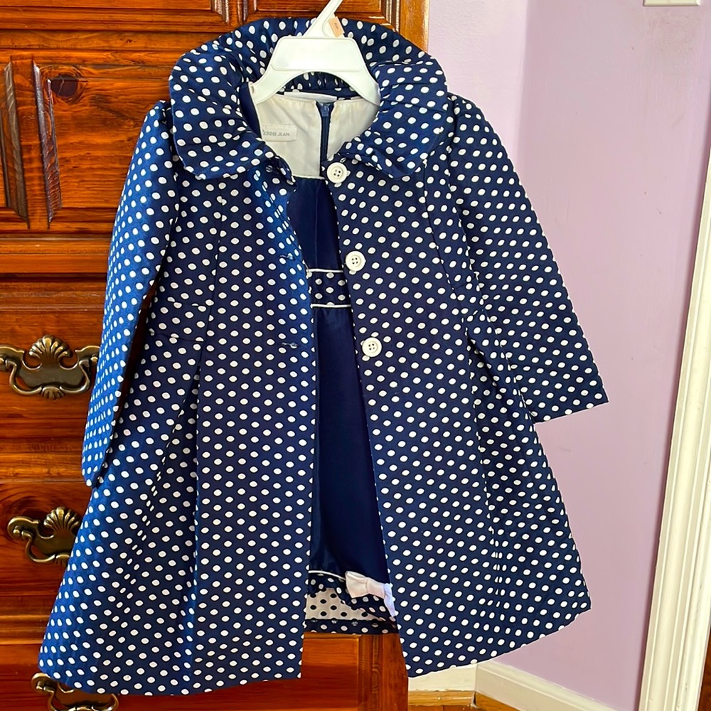Toddler 4t dress and coat combo